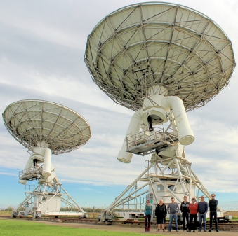 Members of the 4 PI SKY team visiting the AMI teelscope